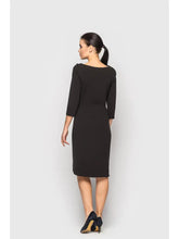 Lataa kuva Galleria-katseluun, Epäsymmetrinen Musta Mekko Cowl-kauluksella