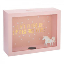 Lataa kuva Galleria-katseluun, Säästölipas yksisarvisteemalla